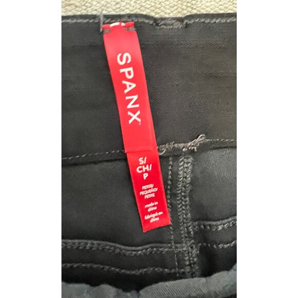 New Spanx Cargo Pants Women’s Small Black Gray Washed Stretch Comfy Pants - Picture 12 of 12